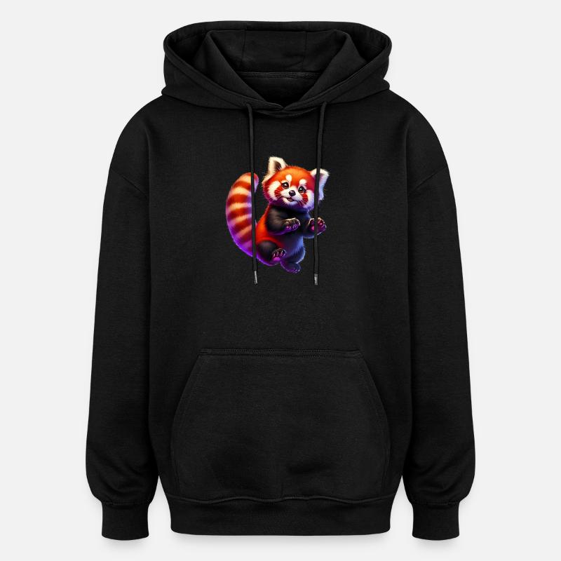 Kleiner Panda - Oversized Unisex Hoodie - Schwarz