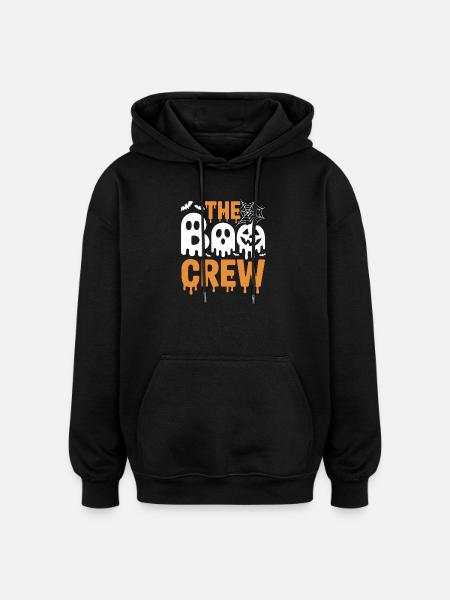The Boo Crew Halloween Tee - Oversized Unisex Hoodie - black