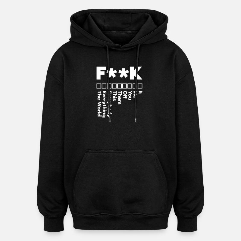 – design rebelle pour les courageux - Sweat à capuche oversize unisexe - noir