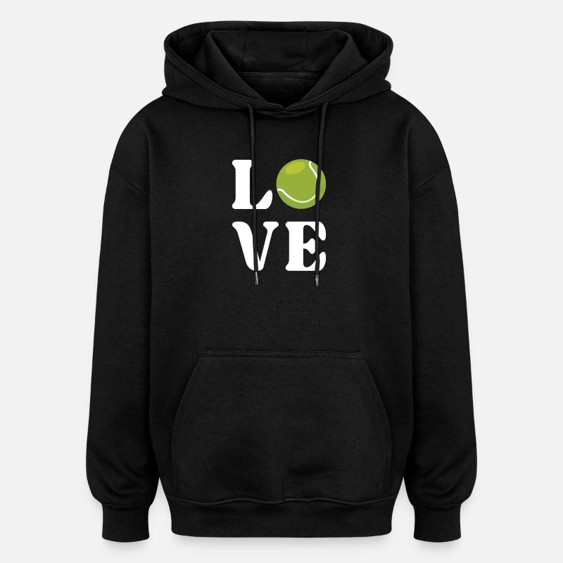 Amateur de tennis - Sweat à capuche oversize unisexe - noir