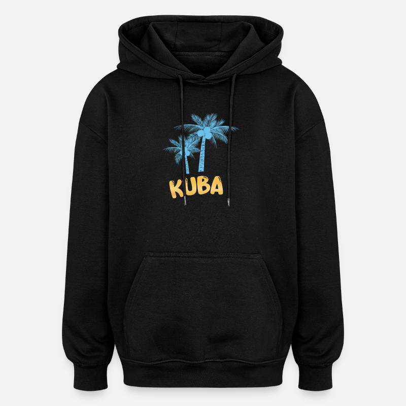 Cadeau pour Cuba - Sweat à capuche oversize unisexe - noir