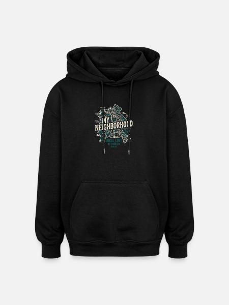 Local Love Berlin - Oversized Unisex Hoodie - Schwarz