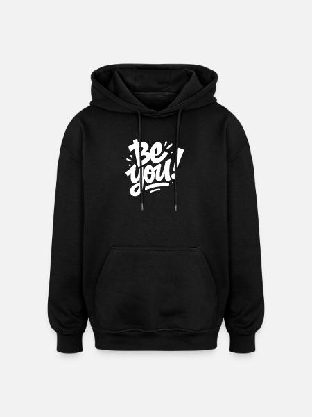 Sois juste toi-même - Sweat à capuche oversize unisexe - noir