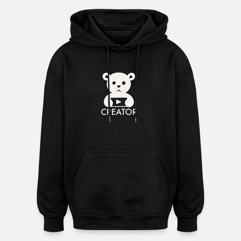 Teddybär Creator YouTube - Oversized Unisex Hoodie - Schwarz