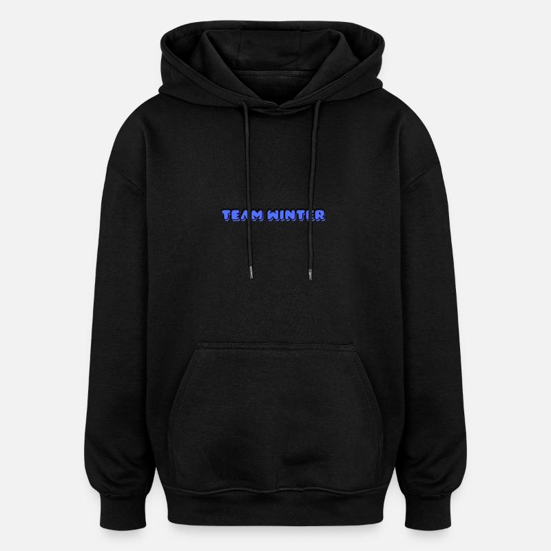TEAM WINTER - Sweat à capuche oversize unisexe - noir