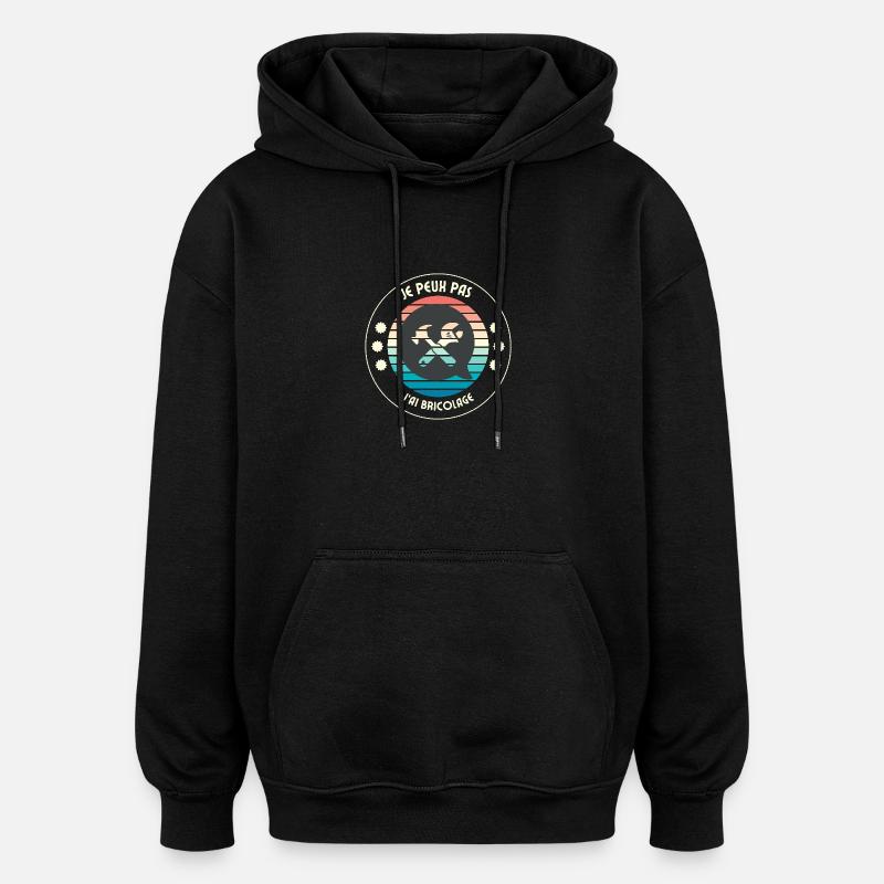 Ich kann nicht DIY - Oversized Unisex Hoodie - Schwarz