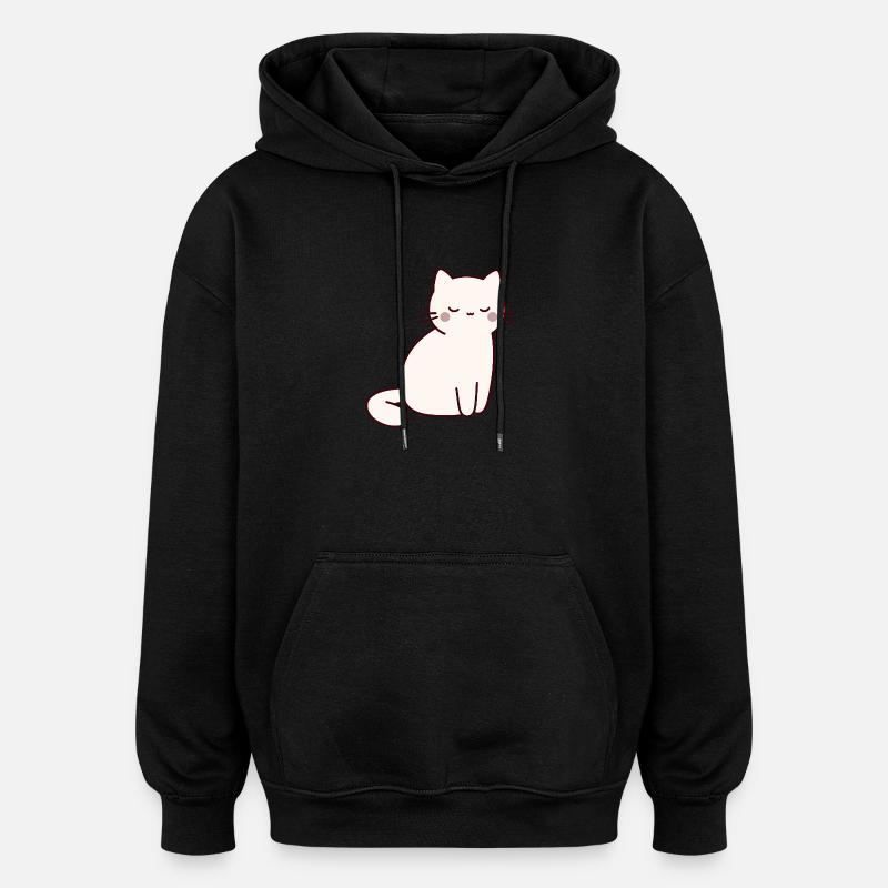 Chat animaux de compagnie - Sweat à capuche oversize unisexe - noir