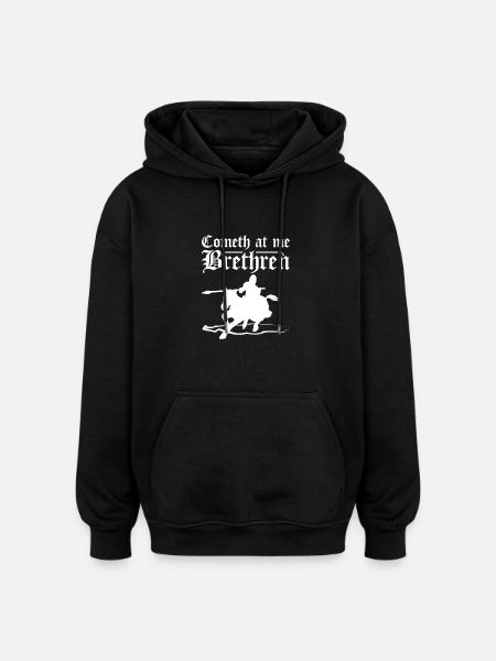 Cometh at me brethren - Oversized Unisex Hoodie - black