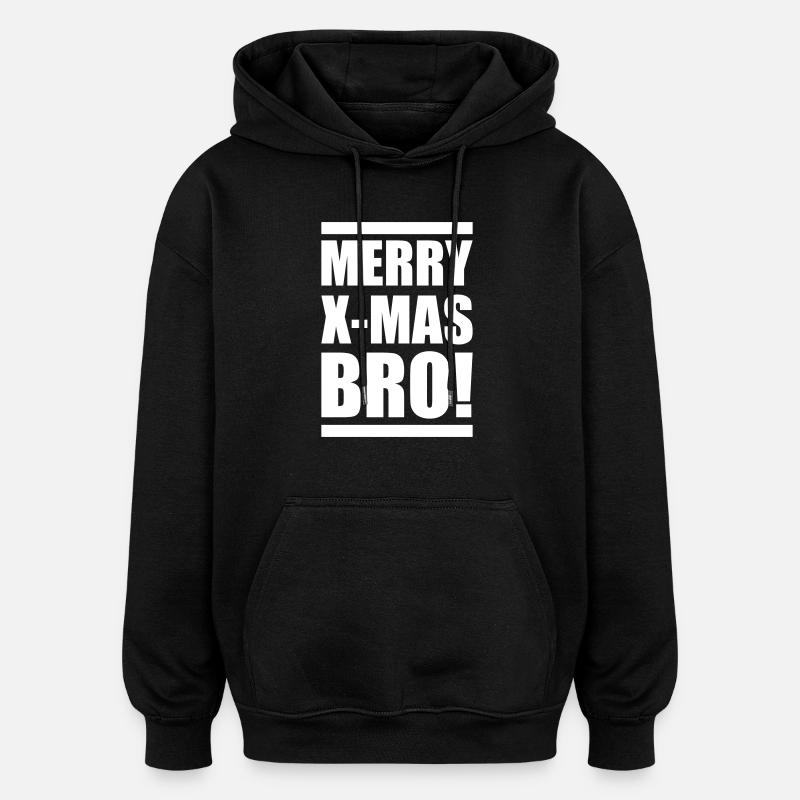Joyeux Noël Frère Dire - Sweat à capuche oversize unisexe - noir