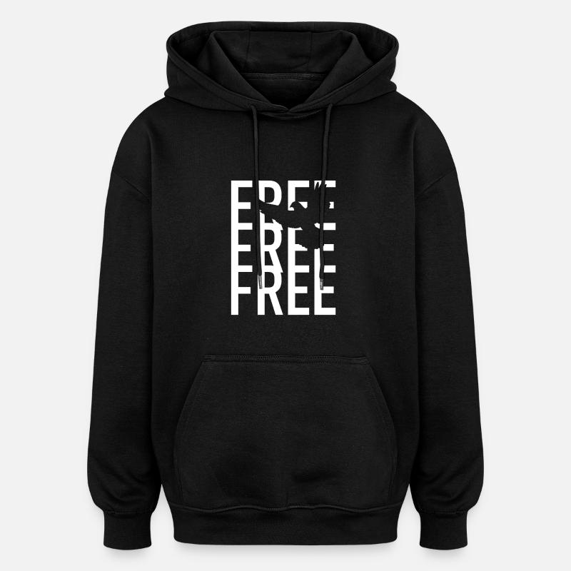 Liberté Libre Liberté Libre - Sweat à capuche oversize unisexe - noir