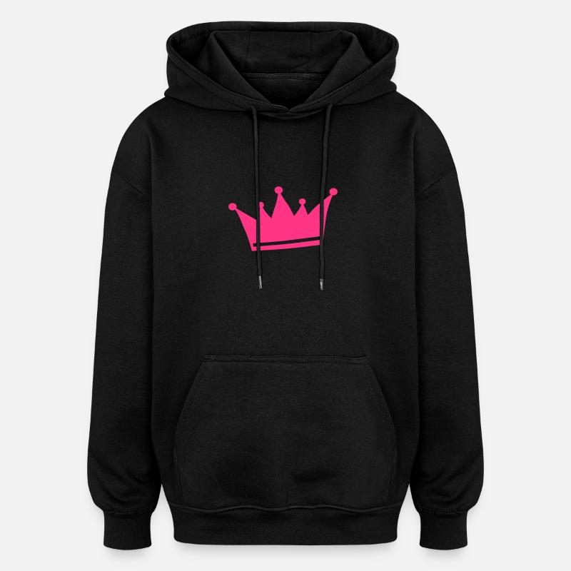 Crown (super cheap) - Sweat à capuche oversize unisexe - noir
