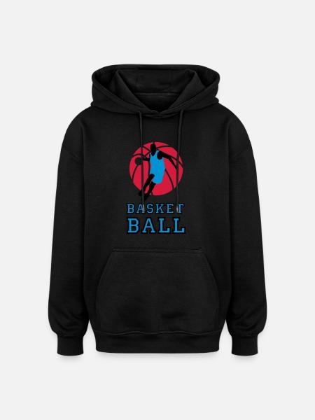 basketball_072011_p_3c - Oversized Unisex Hoodie - black