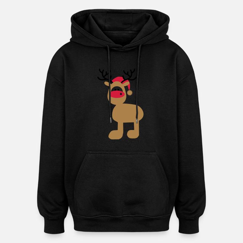 Noël - Sweat à capuche oversize unisexe - noir