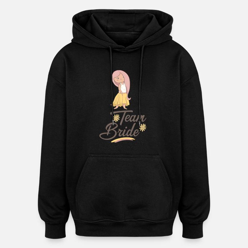 Équipe mariée - Sweat à capuche oversize unisexe - noir