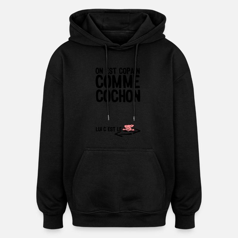 thick as thieves citation1 term - Oversized Unisex Hoodie - black