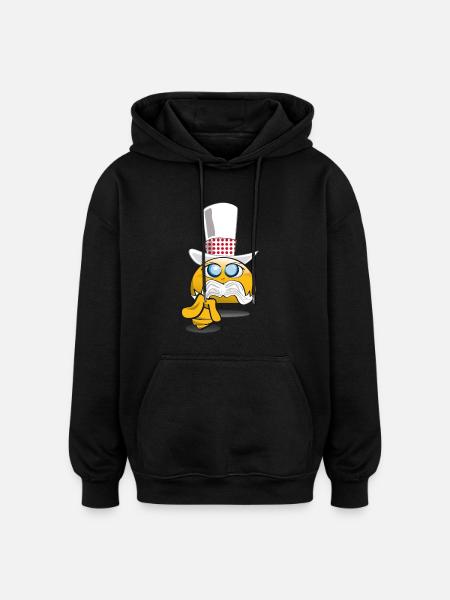 emoticon_recrute_2 - Sweat à capuche oversize unisexe - noir