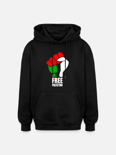 Free palestine - Oversized Unisex Hoodie - black
