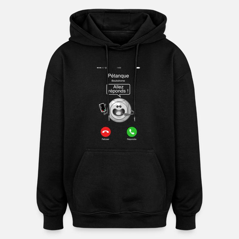 Petanque Anruf - Oversized Unisex Hoodie - Schwarz