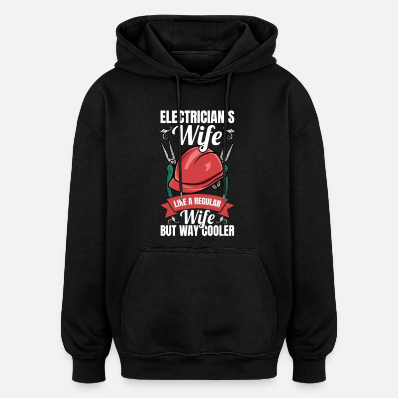 Femme électricienne - Sweat à capuche oversize unisexe - noir