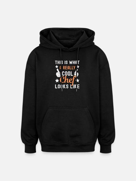 Chef Cook Chef - Oversized Unisex Hoodie - black