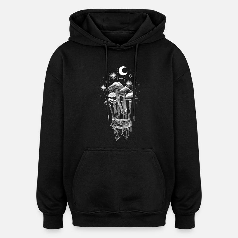 Mushrooms Magic Magic Mushrooms - Oversized Unisex Hoodie - black