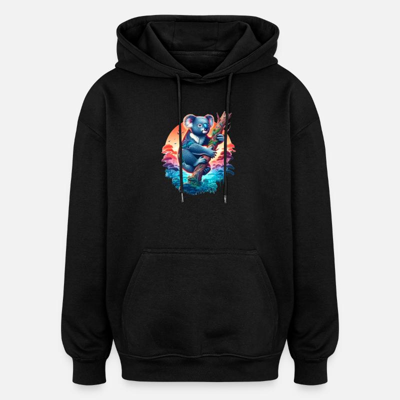 Koala - Oversized Unisex Hoodie - black