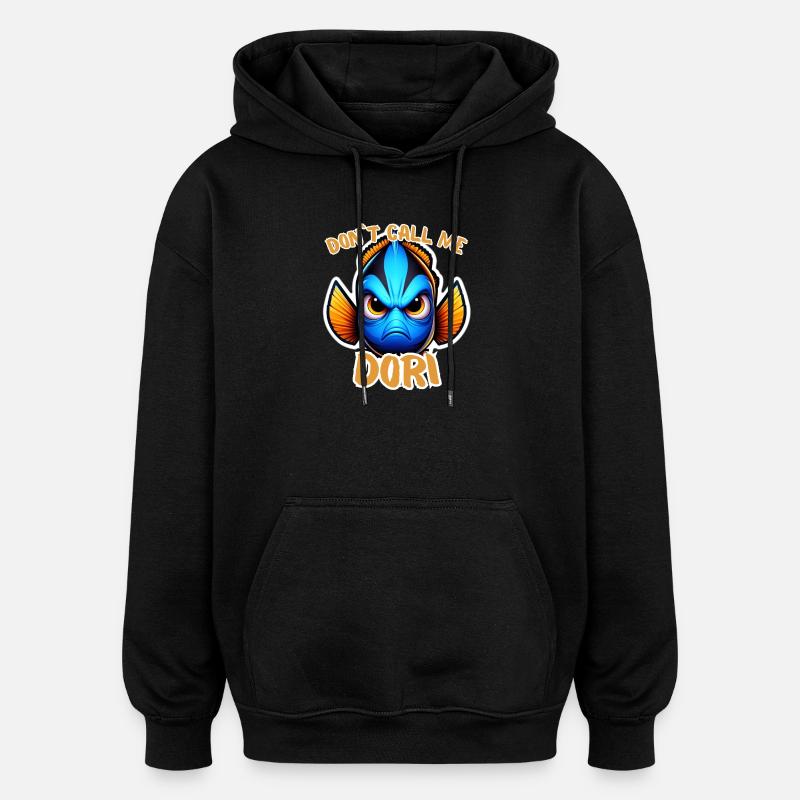 Dori en colère - Sweat à capuche oversize unisexe - noir