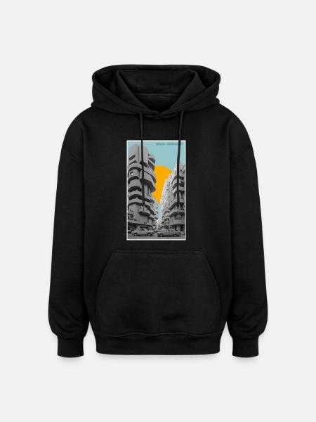 Bohnsdorf - Oversized Unisex Hoodie - Schwarz