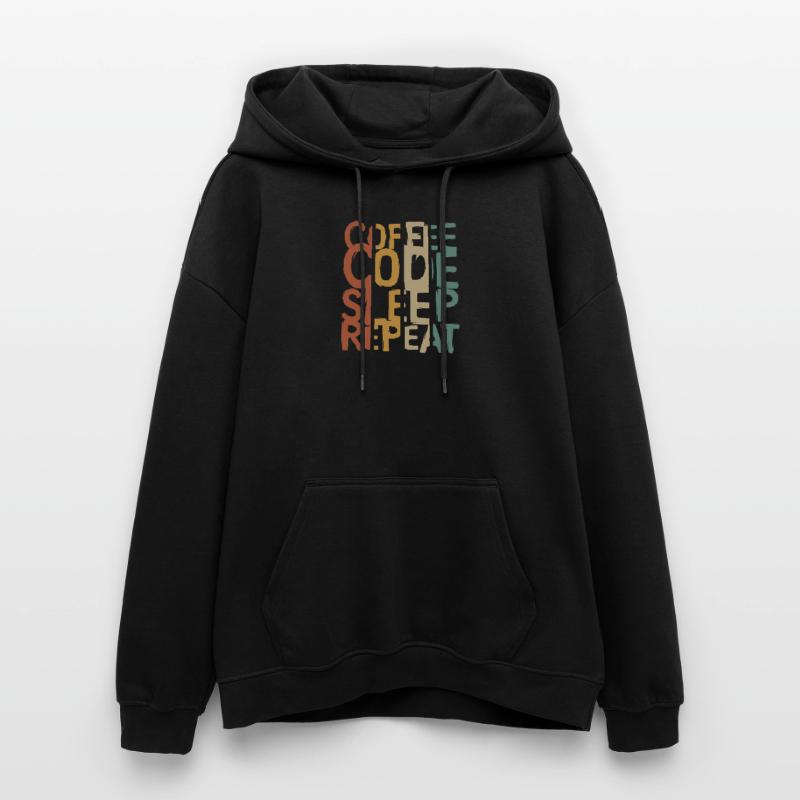Coffee Code Sleep Repeat – Developer Design Oversized Unisex Hoodie