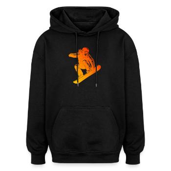 Snowboard style for every occasion - Oversized Unisex Hoodie - black - Front - Noah (186cm)