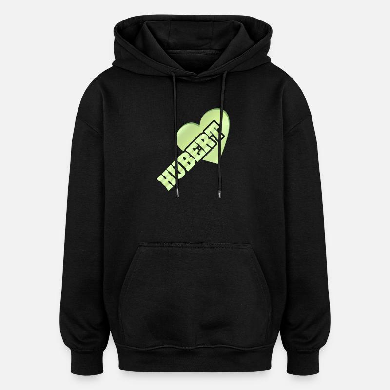 Cadeau pour Hubert - Sweat à capuche oversize unisexe - noir
