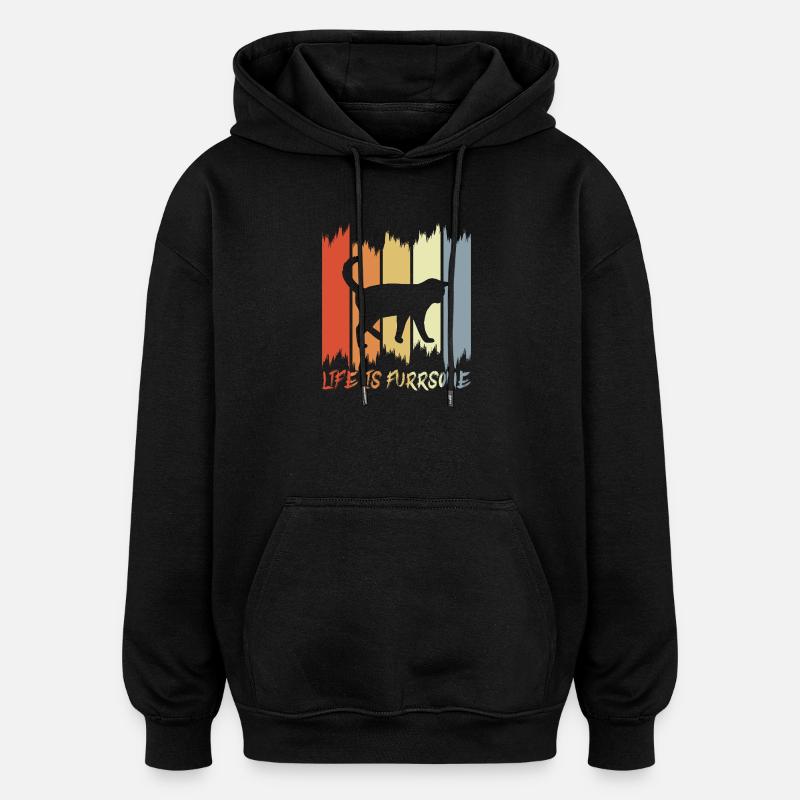 Cats Wit - Oversized Unisex Hoodie - black