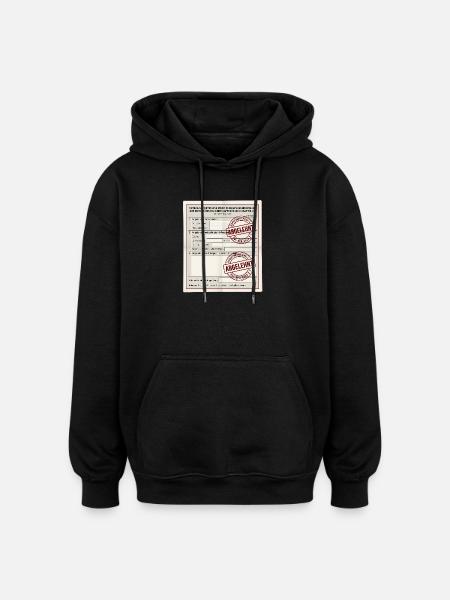 Antrag auf Kaffeepause - Oversized Unisex Hoodie - Schwarz