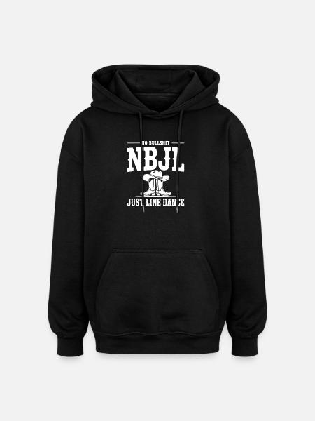 NBJL – No Bullshit Just Line Dance - Oversized Unisex Hoodie - black