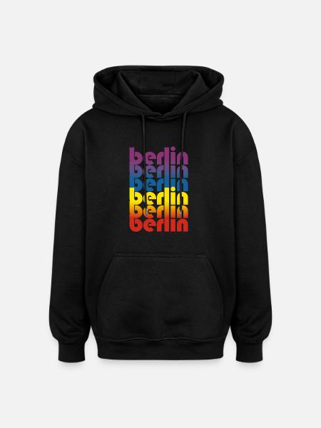 Berlin Berlin - Oversized Unisex Hoodie - Schwarz