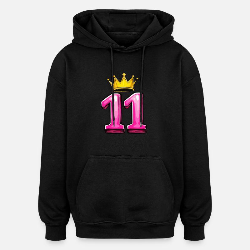 Couronne à 11 chiffres - Sweat à capuche oversize unisexe - noir