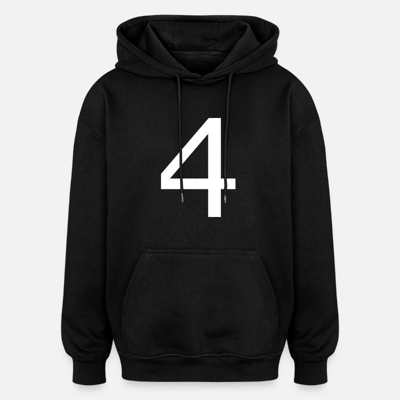 4 - Sweat à capuche oversize unisexe - noir