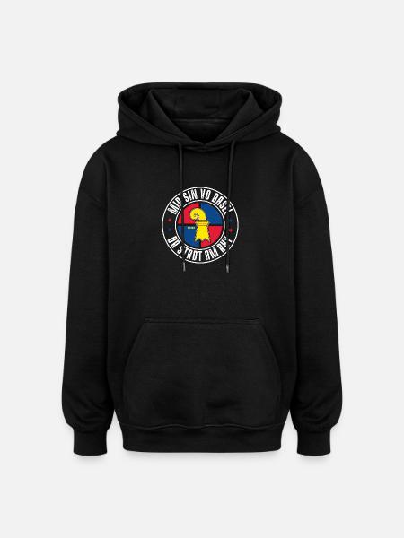 BASEL - Oversized Unisex Hoodie - black