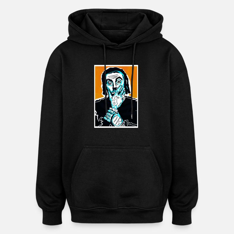 DerDenker - Oversized Unisex Hoodie - Schwarz