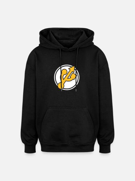 Nerd Superhero - Oversized Unisex Hoodie - black