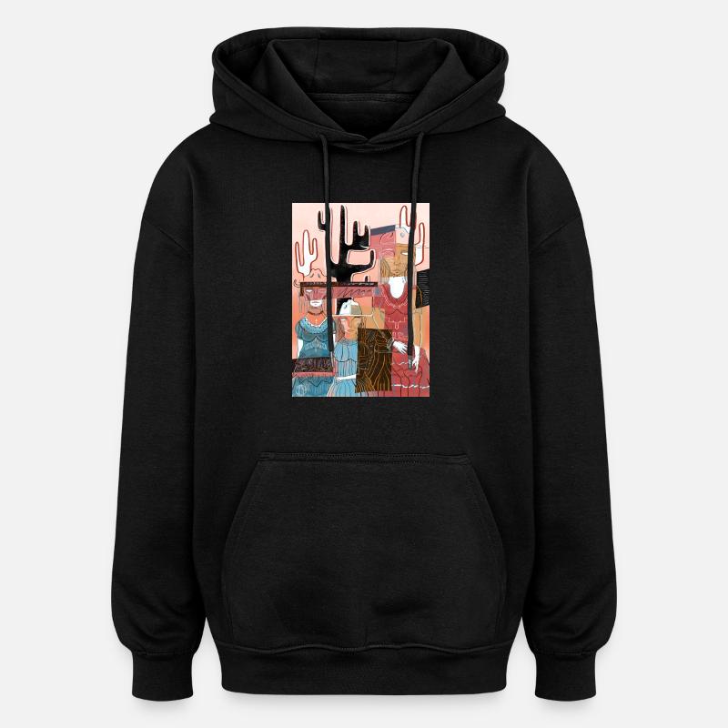 Western #4 - Oversized Unisex Hoodie - black
