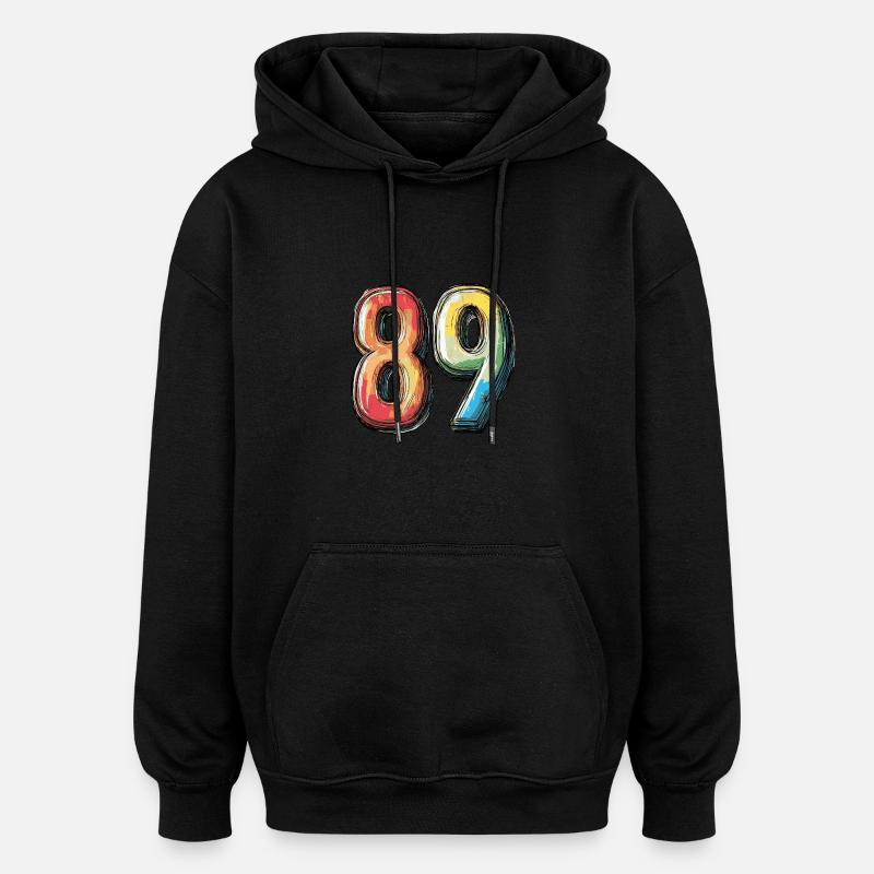 89 Number Comic - Oversized Unisex Hoodie - black