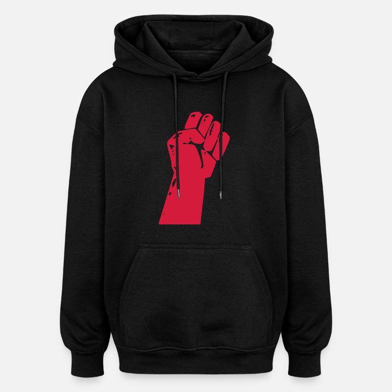 Révolution ! - Sweat à capuche oversize unisexe - noir