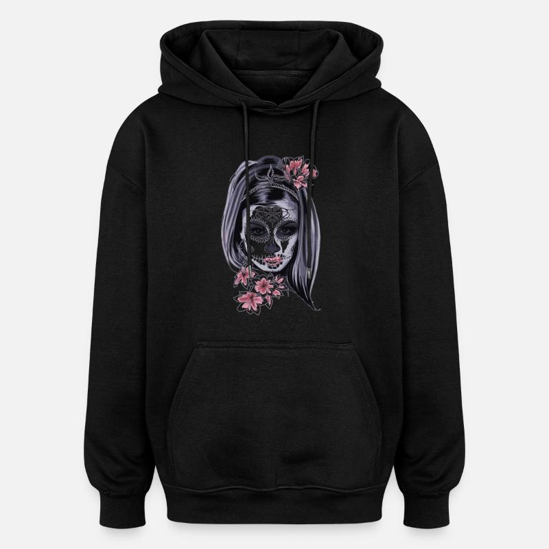 Maske - Oversized Unisex Hoodie - Schwarz