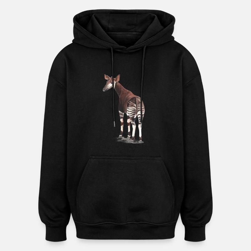 Okapi - Oversized Unisex Hoodie - Schwarz
