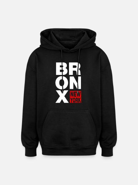 bronx new york - Oversized Unisex Hoodie - Schwarz