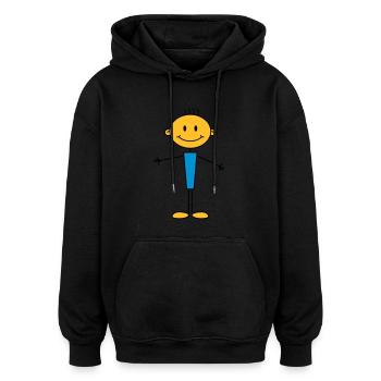 boy - Oversized Unisex Hoodie - Schwarz - Vorne - Noah (186cm)