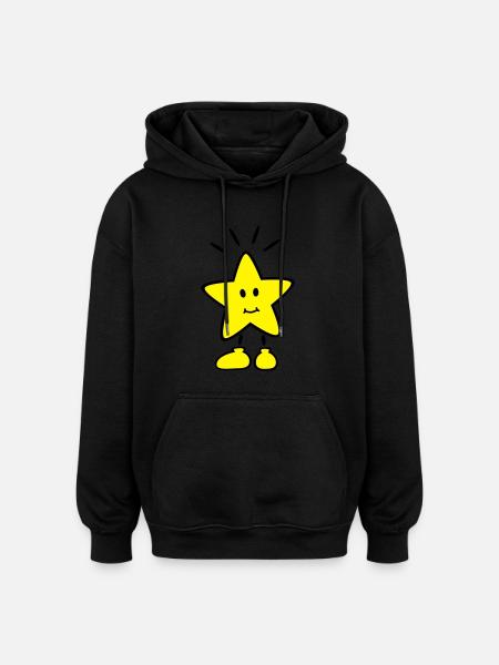 sweet star - Oversized Unisex Hoodie - black
