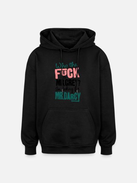 whothefk - Oversized Unisex Hoodie - Schwarz