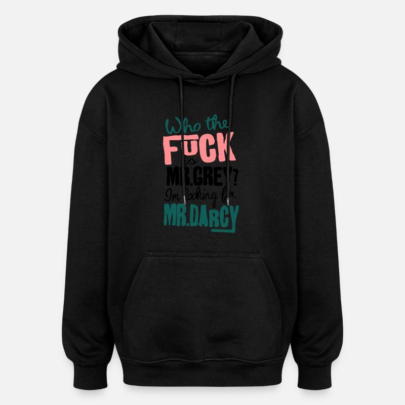 whothefk - Oversized Unisex Hoodie - Schwarz